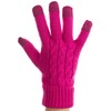 Trendz Medium Sized Touch Screen Cable Knit Gloves for Smartphones,