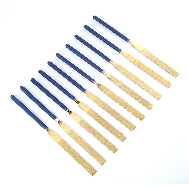 10Pcs High Wear resistant Diamond Flat Files Jewelry Repair Tool
