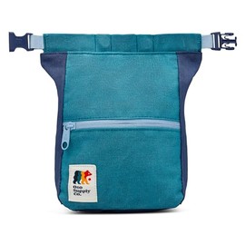 Oso Supply Co - Kulshan Bouldering Bucket, Large Size Chalk Bag for Rock Climbing, Chalk Pot with Magnetic Roll Down Closure, Brush Loop, Zippered Pockets for Climbers (Granite Blue)
