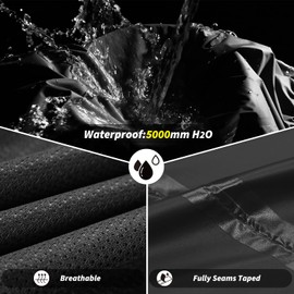 Outdoor Ventures Men's Rain Pants Waterproof Lightweight Windproof Packable Rain Outdoor Pants for Hiking Fishig Golf Black