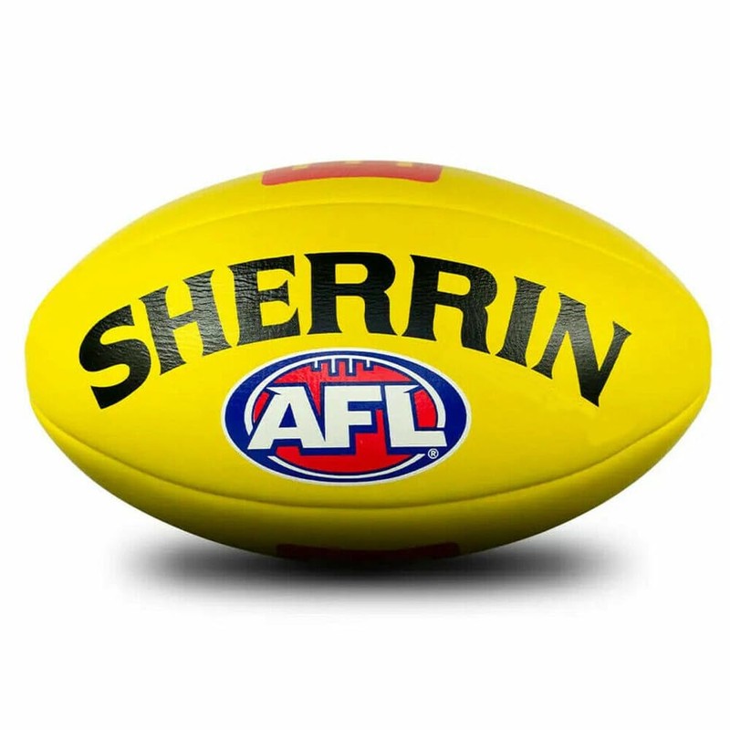 Sherrin AFL Replica Training Football, Yellow, Size 4