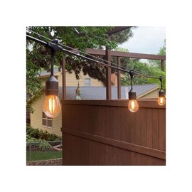 Holiday Bright Lights Belle Luci Vintage S14 Bulbs for Outdoor String Lights, 25 Dimmable Warm White LED Bulbs with E26 Base