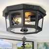 HILUXIA Outdoor Ceiling Light Fixture, Motion Sensor Flush Mount Porch