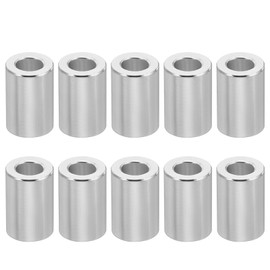PATIKIL M4 Aluminum Spacers, 10 Pcs Metal Spacer Aluminum 4.2mm ID x 8mm OD x 12mm L Aluminum Spacer Screw Standoff Round for 5/32inch or M4 Screw Bolts