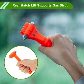 HOPESPANNER Universal Car Safety Hammer Glass Breaker Urgent Escape Tool 1 Pc Black Red Carbon Steel PP