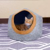 Kitty City Felt Round Bed, Warm and Cozy cat Bed,