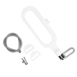 CHEOTIME G1/2 Ultra Thin Plastic Toilet Bidet Attachment with Double Nozzles Self Cleaning for Home Bathroom