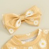 Yoawdats Baby Girls Rompers Daisy Print Infant Bodysuits Summer Clothes