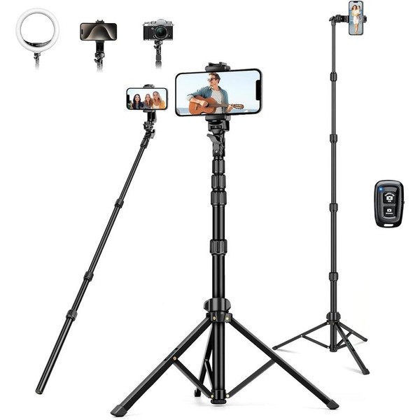 72" Tripod for , Phone Tripod Compatible with Smartphone/Camera/, Cellphone