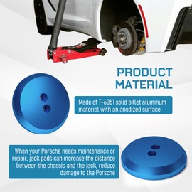 Chelhead Anodised Blue Aluminium Car Jack, Pack of 4 Lifting Pads for Corvette, Suitable for Corvette C8/C7/C6/C5, High Quality Bolt-On Jack Points, Billet Floor Car Accessories