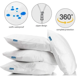 Pillow Covers 20x20,Waterpoof Throw Pillow Covers 20 x 20 Pillow Cover ,Square Pillow Covers, White Pillow Protectors,Outdoor Bed Couch Decorative Pillow Encasement Covers