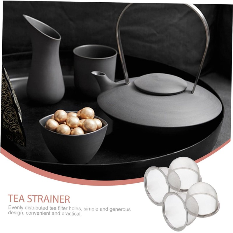 4pcs Teapot Strainer Stainless Steel Teapot Metal Mesh Tea Filter