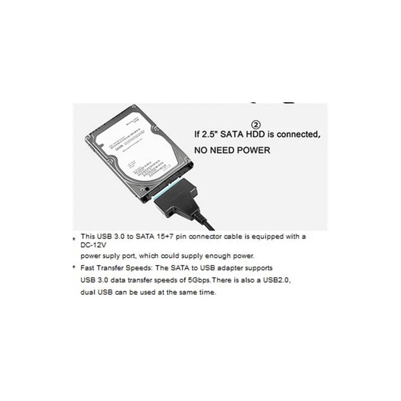 Universal USB 3.0 to SATA III Hard Drive Adapter for