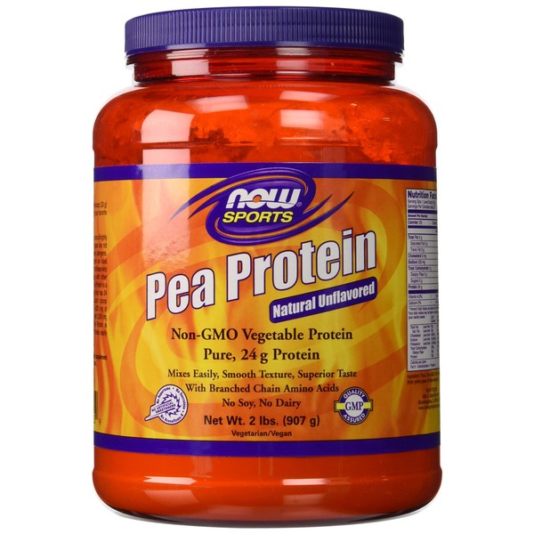100% Pure Pea Protein Now Foods Powder 2 Pound (Pack of 2)
