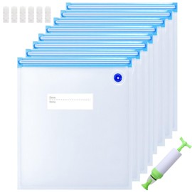 26pcs Vacuum Bags Food Reusable, 30 x 34 cm Vacuum Freezer Bags, BPA Free Vacuum Bags with Pump, Vacuum Sealed Bags for Food Storage