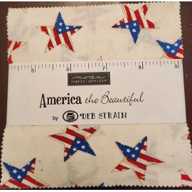 Moda AMERICA THE BEAUTIFUL by Deb Strain Quilting CHARM PACK 42- 5" squares