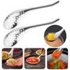 6 Pieces Slotted Serving Spoons, WideSmart Stainless Steel Caviar Spoon,