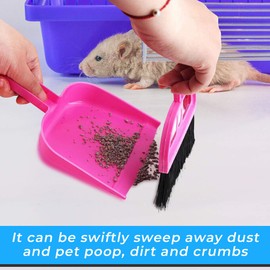 2 Brothers Wholesale Mini Broom and Dustpan Set - Compact Cleaning Kit for Home, Car, Camping, Small Spaces, Pet Cleanup, and Travel - Durable Small Broom and Dustpan Set Mini - Green Broom