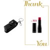 Hera Black Keyring + Hera Sensual Powder Matte Lipstick No. 321 Strawberry Red Mini 1.1g Set / 헤라 블랙 키링+헤라 센슈얼 파우더 매트 립스틱 321호 스트로베리레드 미니 1.1g 세트