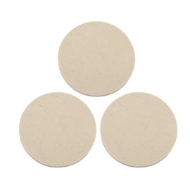 Partuto 3pc 4" 100mm Universal Wool Polishing Buffing Pad - Auto Woolen Buffing Waxing Pad Car Polisher Buffer Drill Attachment Hook Loop Wool White