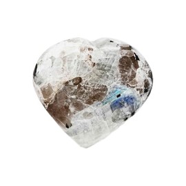 NKlaus Natural Rainbow Moonstone Heart 5 x 5 cm Gemstone Rock Crystal Decoration 15416