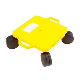Cosom 16 Inch Plastic Instructor Scooter Board with 5 Inch Non-Marring Ultra Glide Casters and Safety Guards for Physical Education Class