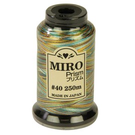 MIRO #40 Prism, Sewing Thread for Home Use, Sewing Thread for Home Use, Color No. 3, Slightly Thick, Glossy, Made in Japan
