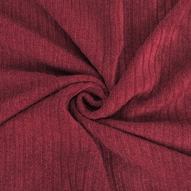 Rib Knit Jersey Fabric,4x2 Ribbed Design (Wine, 1 Meter) Great Drape, Stretch in Both Directions,Apparel Dress Making Material. 19 Colours Crafts Baby Photography Backdrops,Neotrims