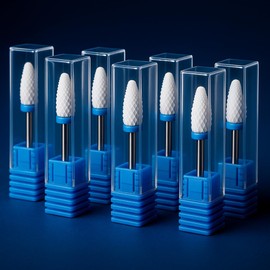 10x Keramik Fräser Set – Kegel Form – Für Maniküre & Pediküre