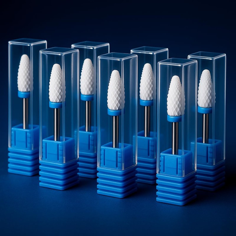10x Keramik Fräser Set – Kegel Form – Für Maniküre