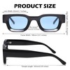 Braylenz Retro 90s Chunky Square Sunglasses for Women & Men