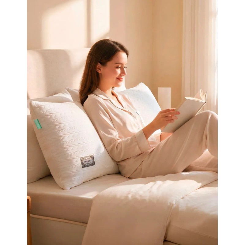 Set Almohadas 42x70 Suaves Uso Diario Descanso Blanco
