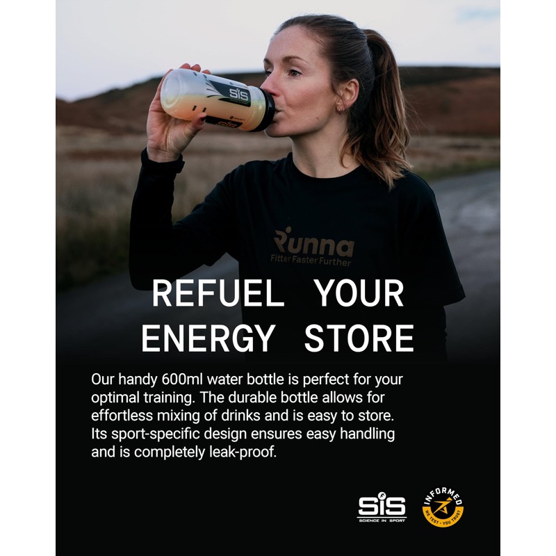 Science in Sport SIS Clear Sports Water Bottle, Wide Mouth