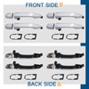 APPERFiT Exterior Door Handle Set 4PCS Chrome w/Gasket Pad Compatible