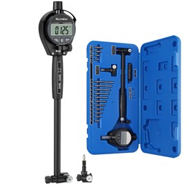 ALLmeter Dial Indicator Bore Gauge with 1.4"-6"/0.0005" Measuring Range Dial Bore Gauge Set with 15PCS Anvils & 6" Measuring Depth for Engine Cylinder Deep Engine Hole Cylinder Measurement Gage
