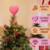 5 Inch Mini Valentine Day Hearts Tree Topper Flocked Tree