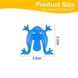 OUDQFCJ 10 Pieces Jumping Frog Toy Frog Bouncy Game, Finger Press Toy Bouncing for Birthday Party Favours Easter Goody Bag Fillers (Random Colour)
