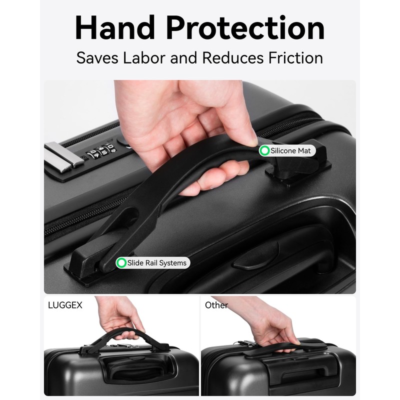 LUGGEX 28 Inch Luggage with Spinner Wheels, Expandable PC Hard