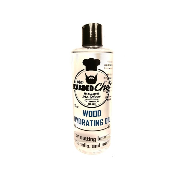 The Bearded Chef - Food Grade Mineral Oil Butcher Blocks - Cutting Boards- Utensils - 16 ounces - Made in the USA - Veteran Owned Business - The Bearded Chef Hydrating Oil