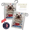 Breeze Decor Patriotic Colourpoint Persian Garden Flag-Set Wall Hanger Cat
