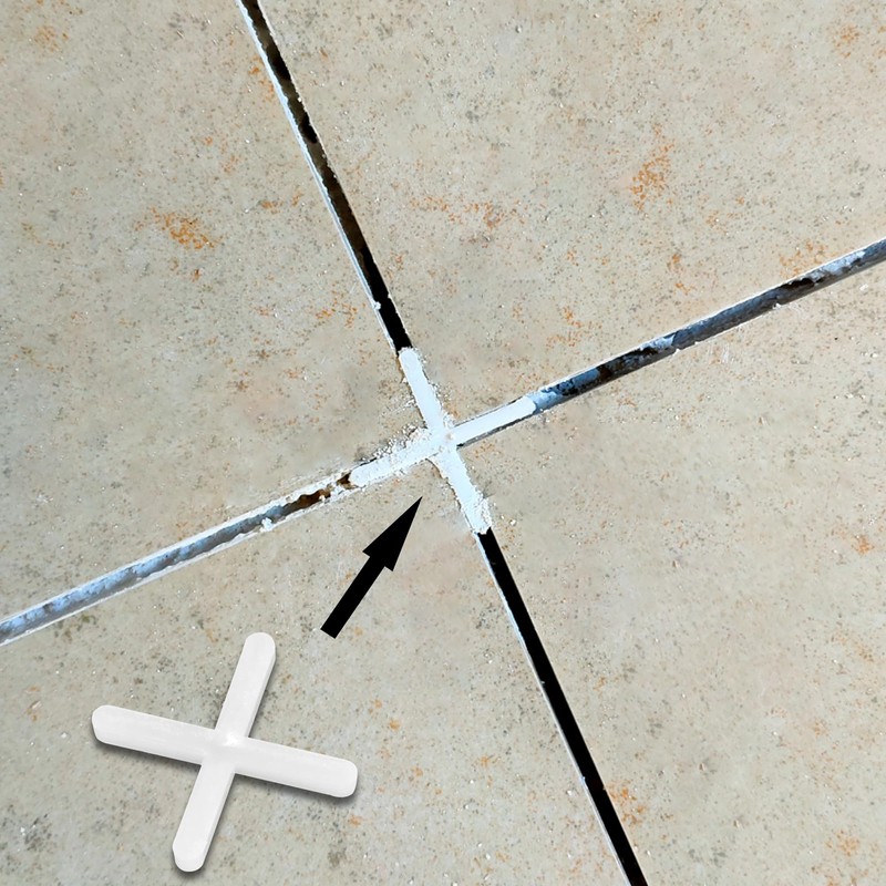 1000 PCS Plastic Cross Tile Spacers,2mm Flat Tile Leveling Spacers