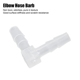 Kadimendium 10 Pieces Elbow Hose Nozzle Plastic L Shape Fitting 90 Degree Equal Barb Adapter Hose Connector Adapter for Aquarium (4 mm)