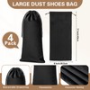 Amylove 4 Pcs Flannel Cloth Shoe Bags for Travel, 8