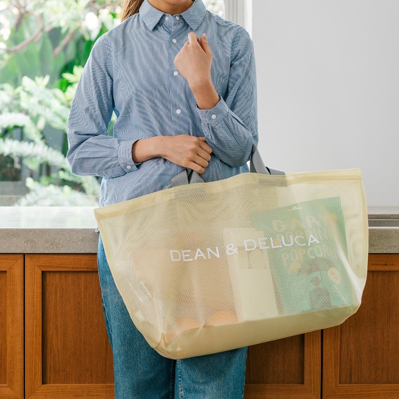 Dean and Deluca Citrus Yellow 2023 Big Mesh Tote Bag