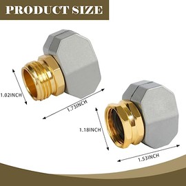 LIULO TOOL Garden Hose Repair Kit - 3 Set Aluminum Connectors
