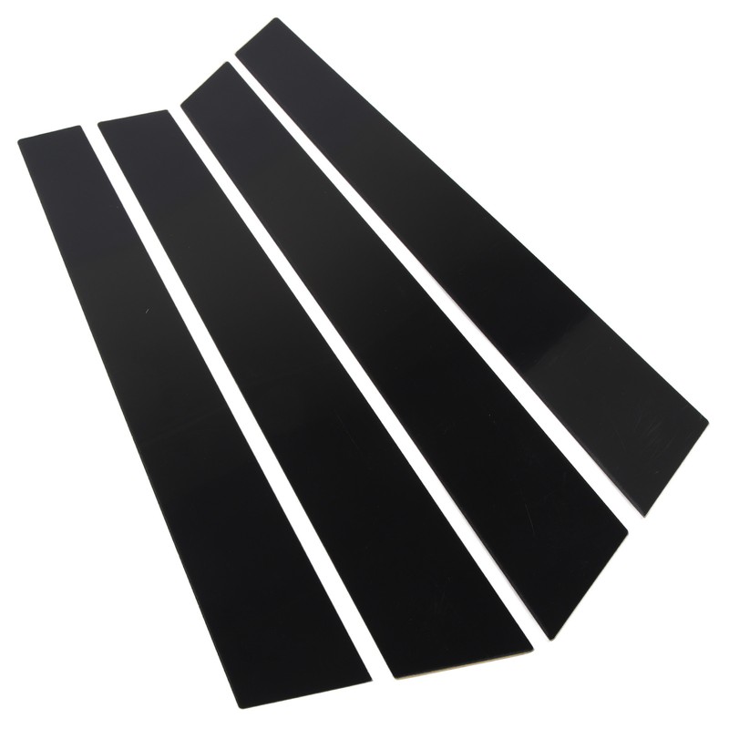 4pcs Window Pillar Post Trim Anti Scratch Glossy Black B