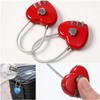 Orirya Small Lightweight Cute Heart Shape Combination Padlock Wire Lock