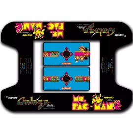 Ms. Pac-Man - Galaga Arcade Cocktail Adhesive Underlay & CPO Sticker Decal Kit