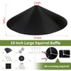 BULFULL 19 Inch Metal Squirrel Baffle for Bird Feeder Pole,