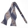 Hisdern Men's Braces, Wide Bow Tie and Pocket Handkerchief Set,